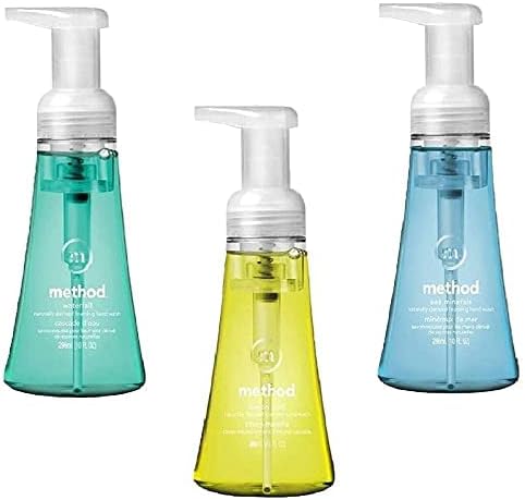 Method Hand Foaming Hand Soap - 10oz Variety Pack (Sea Minerals, Waterfall, Lemon Mint)