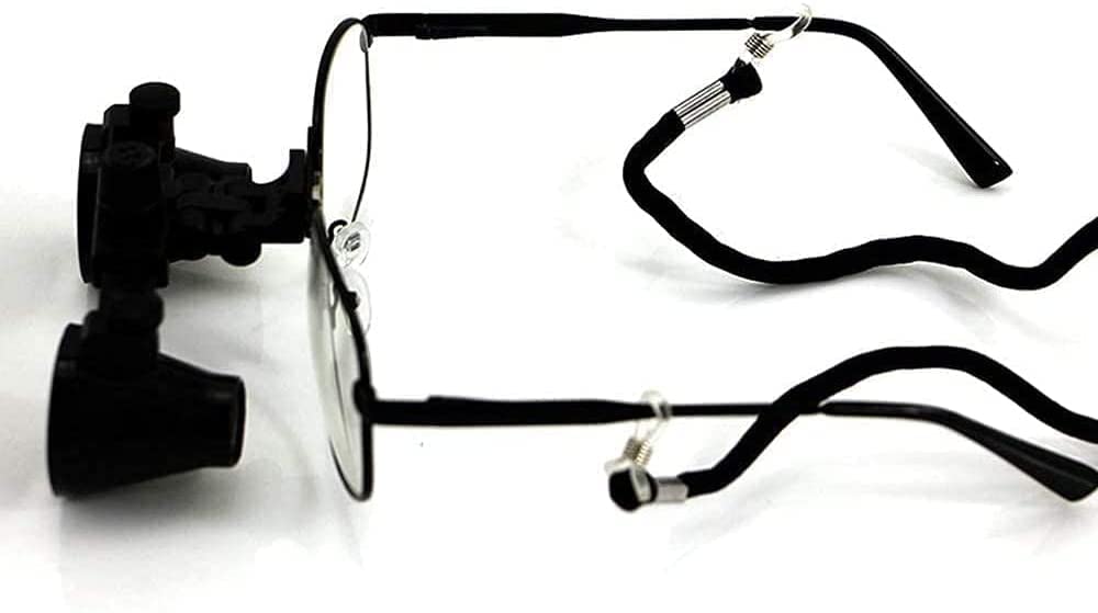Lupa Binocular Marco de Anteojos Quirúrgicos Médicos Cirugía Dental Vascular Negro