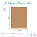 MagicWater Chipboard Sheet for DIY Projects - 9x12 Inch - 100 Pack - 30 pt - Heavy Duty Kraft (0.030 Inch Thick) Paperboard, for Scrapbooking, Books, Picture Frame Backing, Arts Project & Crafts