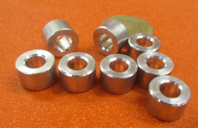 Aluminum Spacer, Unthreaded, 1/4" Screw Size x .500" OD x .252" ID x .312" Length, 10 Pcs.