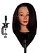 HairZtar 22" (ETHNIC) 100% Human Hair Mannequin Head Hairdresser Training Head Manikin Cosmetology Doll Head (CODY+C) (NANCY+C)