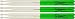 Zildjian Maple Green DIP Drumsticks 3-Pack Super 7A Wood Tip