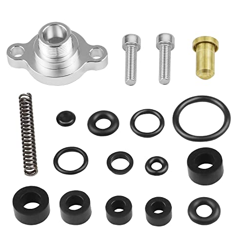 Fuel Relief Seal Kit - Fuel Pressure Regulator Billet Valve Cap Spring Kit Compatible For 1999-2003 Ford F250 F350 F450 F4450 7.3L Powerstroke Diesel #TOP4