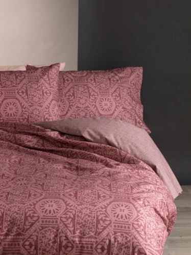 Funda nórdica de algodón Saray textil hogar transpirable lavable reversible 3