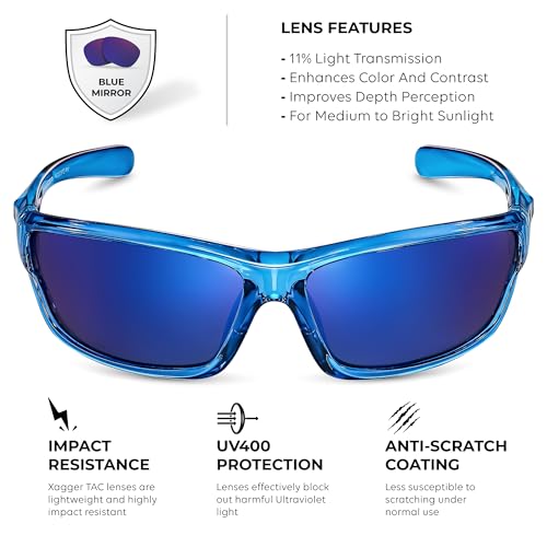 Image of Polarized Wrap Around Sport Sunglasses for Men Women TR90 Frame