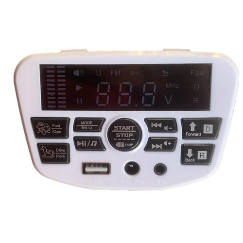 JR1956G 12V Children's Electric car Multifunctional PCB Center Panel, Printed Circuit Board Control Entertainment Operating System Power Wheel Accessories Replacement Parts