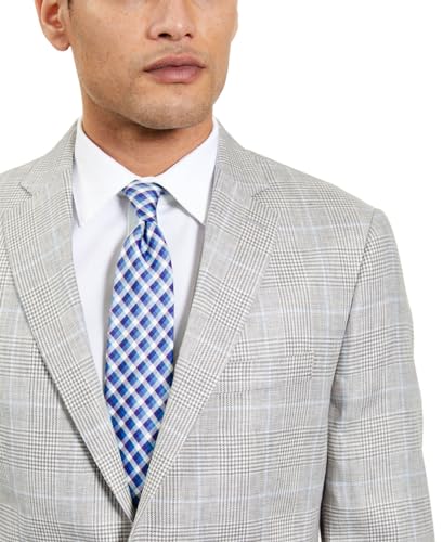 RALPH LAUREN Mens Gray Ultraflex Windowpane Plaid Classic Fit Suit Separate 42L3