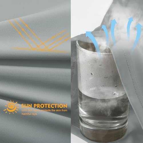 Riverruns Sun Protection Long Sleeve Shirts Rash Guard Shirts Ice-Cool Quick Dry Swim Shirt Fishing Sports Shirt#10133