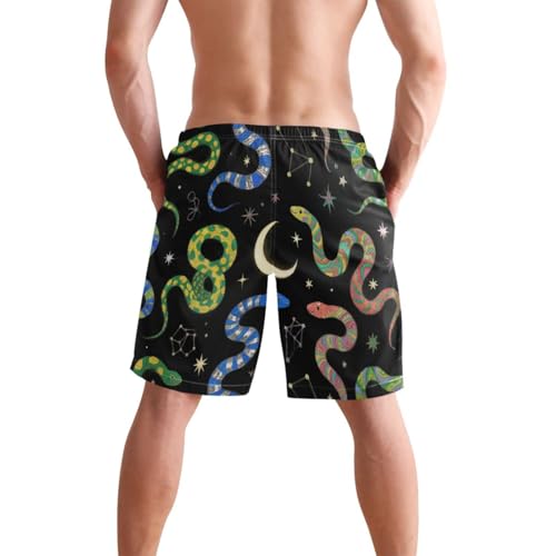 Colorful Snakes Swim Shorts Athletic Mens Casual Shorts 8”/ 9” Long XL Plus Size Surfing3