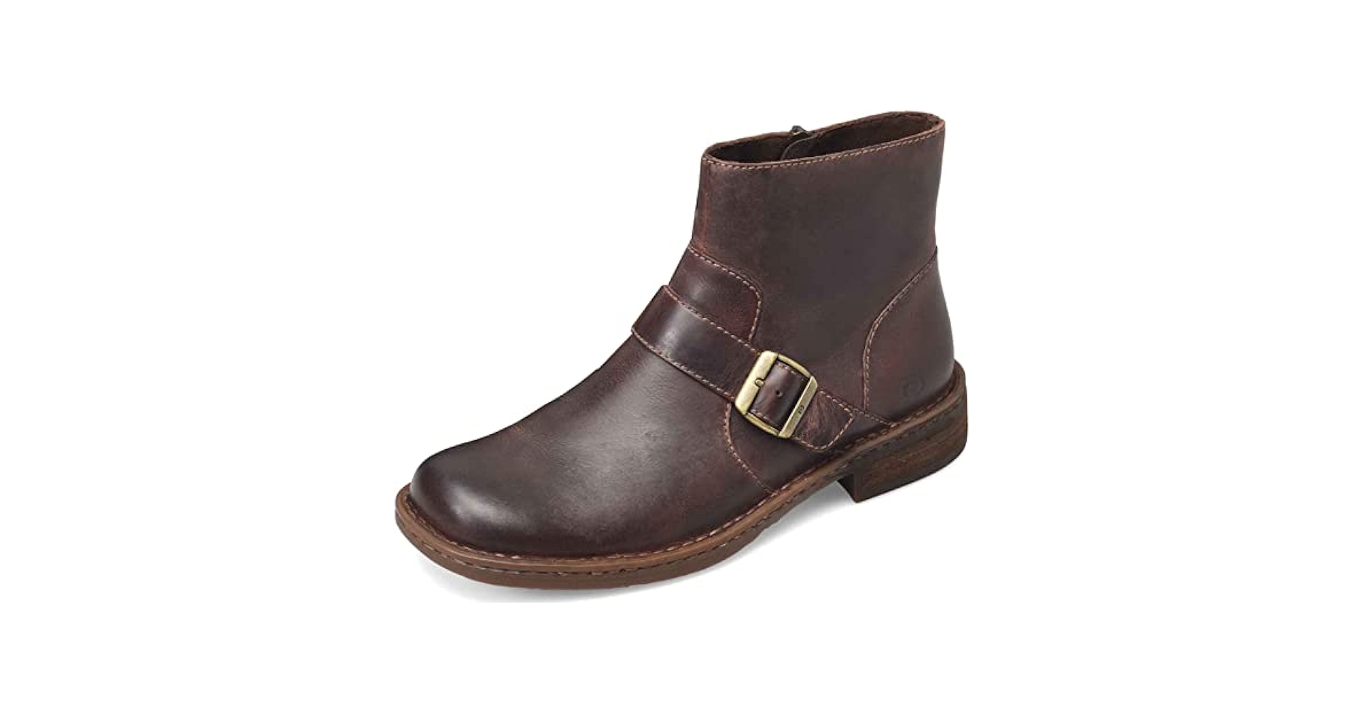 Amazon.com | BORN Mens HAYES Zipper Casual Ankle Boots Brown