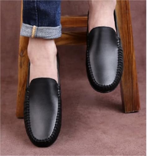 Mens Loafers Simple Moccasins Shoes Driving Loafers Leather Comfortable Wedding Casual Resistant Anti-Slip Slip On3