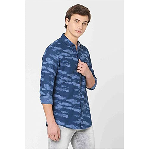 Image of Spykar Men's Printed Slim Fit Shirt