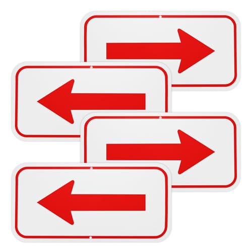 M METERXITY 4-Pack Red Arrow Signs