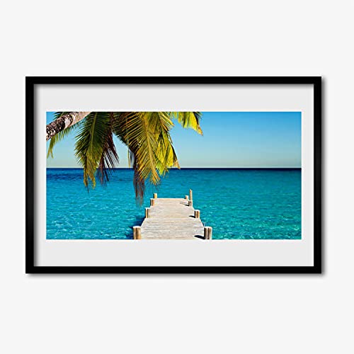 Image photo architecture de la mer tableau avec cadre salon 60x40