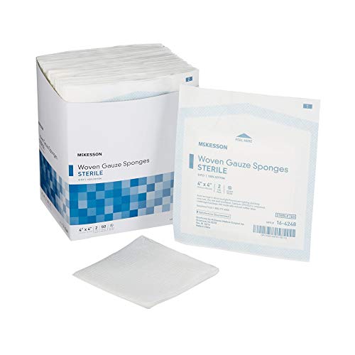 McKesson Woven Gauze Sponges, 8-Ply, Sterile, Cotton, 4 x 4 in, 100 ct | 100% Cotton - image 1