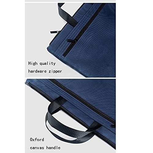 A4 Document Bag Hand-Carrying Briefcase Study & Training Large-Capacity Tote Zipper Canvas Conference Bag for Men & Women (Color : Brown)3