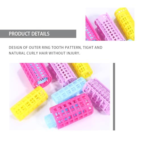 Healeved Plastic Hair Rollers 20Pcs No Heat Hair Curlers for Styling with Self Grip Teeth Compact Size for Home and Salon Use - Image 3