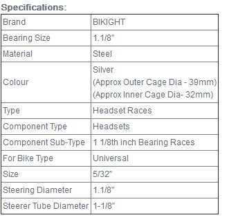 LaDicha Bikight 2X Fahrrad Fahrrad 1 1/8 Headset Käfig Kugellager Race Cycling Headset Bearing