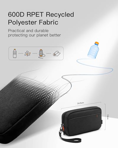 Inateck Kabeltasche Elektronik Organizer, Spritzwasserfester Reise Zubehör Tasche, Kompatibel mit Maus, USB Stick