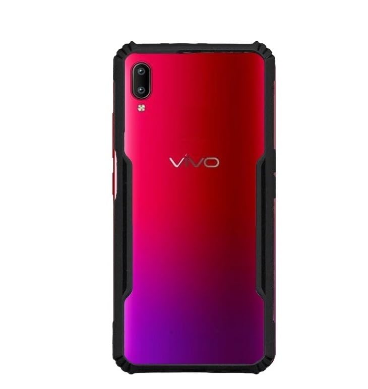 PrimeLike Heavy Duty Hard PC Back + Soft TPU Ultra Slim Crystal Clear Protective Back Cover for vivo 1820 / vivo Y91i - Black (B0CJ5MYD9M) Amazon Price History, Amazon Price Tracker