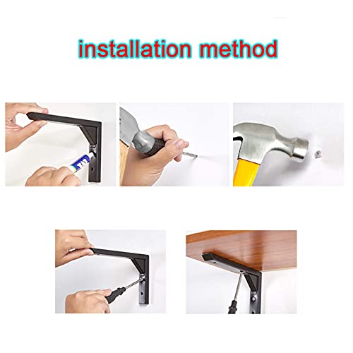 Supports d'étagère en acier inoxydable rigides contre le pliage des meubles - 7