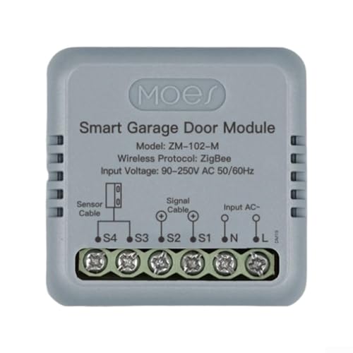Interrupteur intelligent pour ouvre-porte de garage avec contrôle par application pour Tuya pour ZigBee pour Alexa Minuterie d'intégration et alertes en temps réel pour la domotique