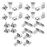 MAGICLULU 8 Satz Metallfederkontakte für Mikrofonbatterien Aa Batteriefeder und Minus Plus Kontaktplatte Langlebiger Batteriekontakt für Bühnenmikrofon und Audiogeräte