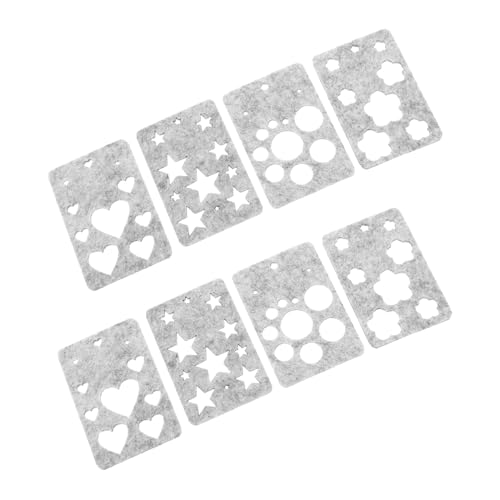 WEKAMOS Juego De 10 Plantillas de Molde de Fieltro de Lana para Agujas de Moldes Forma de Corazón y Flor para Manualidades DIY Kit de Aplicación para Principiantes Creatividad Fieltro y
