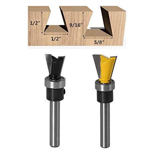 Bestgle - Set di 2 punte arrotondate per fresa per...