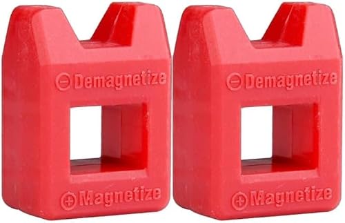 Red Magnetizer Demagnetizer for Screwdriver Tips Screw Bits Magnetic Tool Reliable (1)