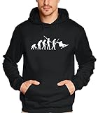 Coole-Fun-T-Shirts Sweatshirt SNOWBOARD Evolution Hoodie, schwarz, L, 10719_Schwarz-Hoodie_GR.L