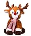 Plush Gear Randall The Reindeer with Orange T-Shirt Fits 14-18 inch Stuffed Toys – Soft Plush Reindeer Toy for Kids, Collectors, Holiday Decor, Birthday Gifts, Nursery and Playroom Decorations