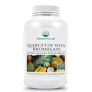Nature’s Lab Quercetin Bromelain – Non GMO, Gluten Free – 120 Capsules