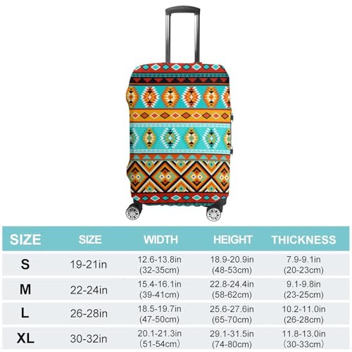 Aztec Ethnic Pattern Luggage Cover Travel Suitcase Cover Luggage Protector 22-24 Inch2
