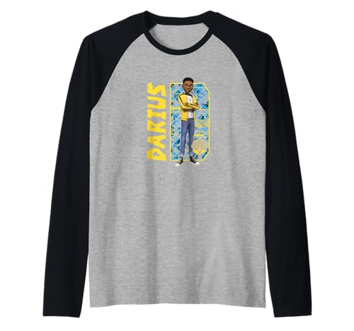 T-shirt Jurassic World Camp Cretaceous manches raglan contrastées et portrait imprimé Darius