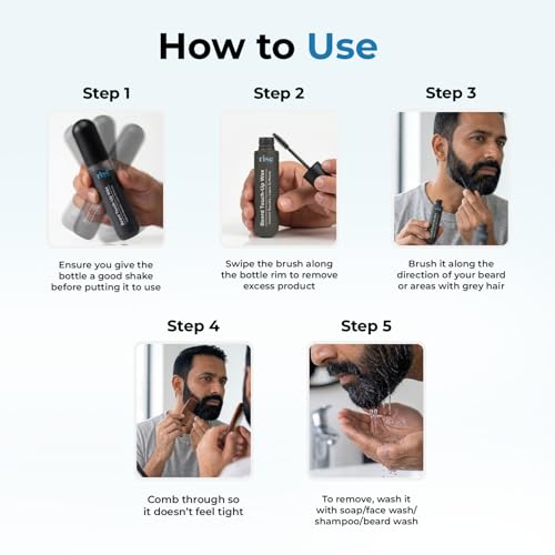 Image of Beard Touch-Up Wax | Instant Beard Colour | Quick Grey Beard Fix with Argan Oil | Smudge & Water Resistant Beard Touch Up For Men | Up to 12 Hour Hold