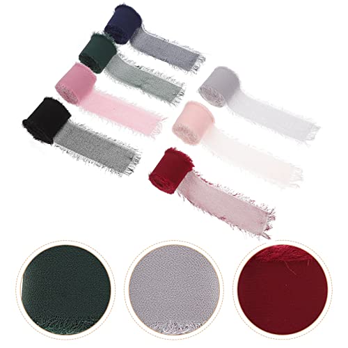 Rubans à franges en mousseline colorés pour décoration de table bohème