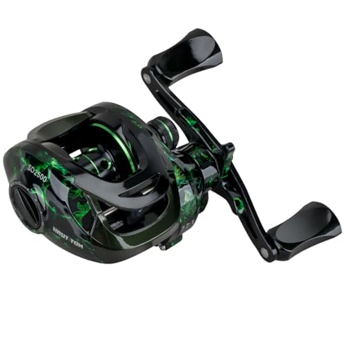 Moulinet de pêche baitcasting 7.2:1 avec roulements 4+1BB pour mer et eau douce