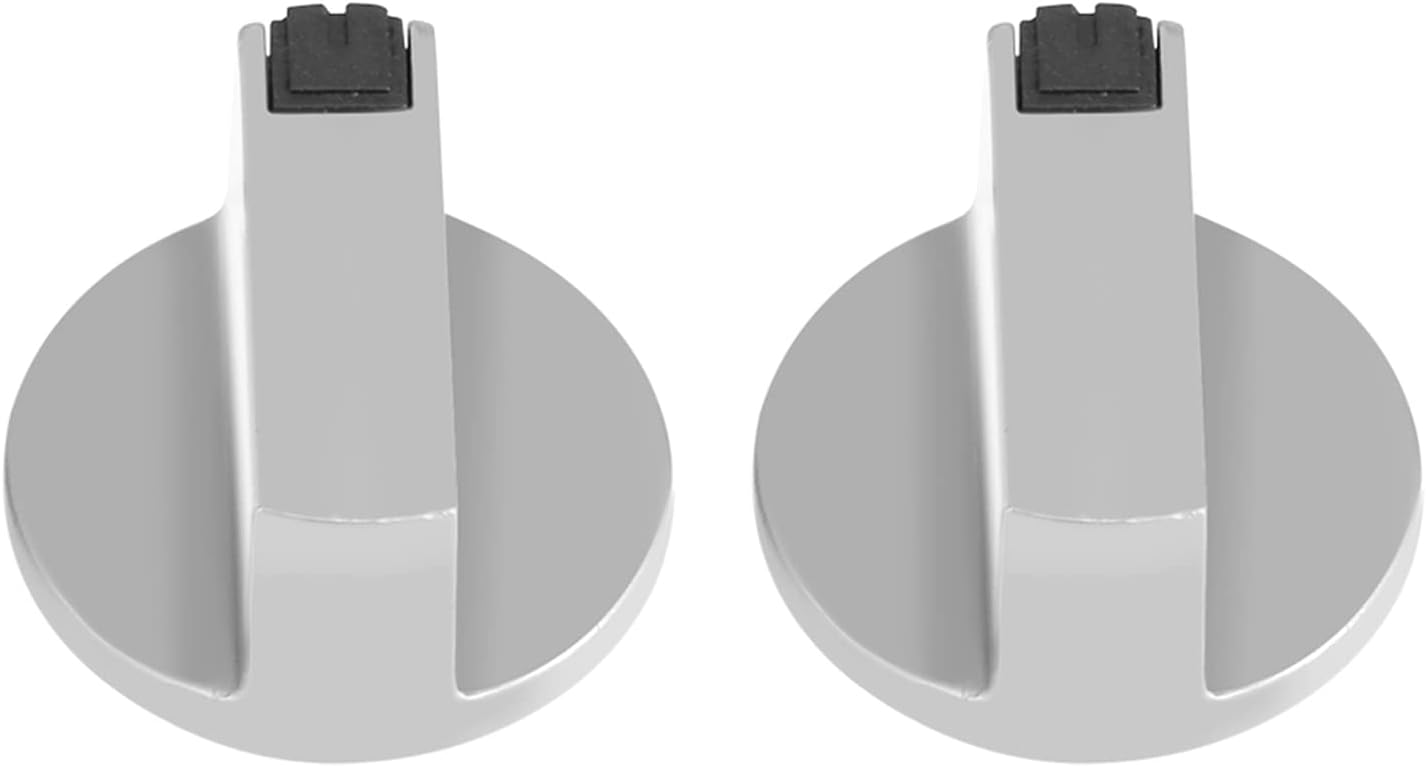 2Pcs 6Mm Zinc , Gas Stove Knobs Cooker Oven Knob Alloy Home Kitchen Control Knob Metal Cooktop Switch