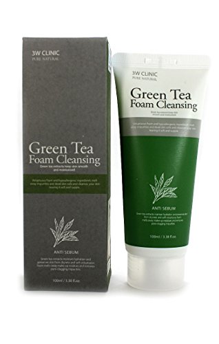 Green Tea Foam Cleansing 3W Clinic Pure Natural 100ml(3.38fl. oz)