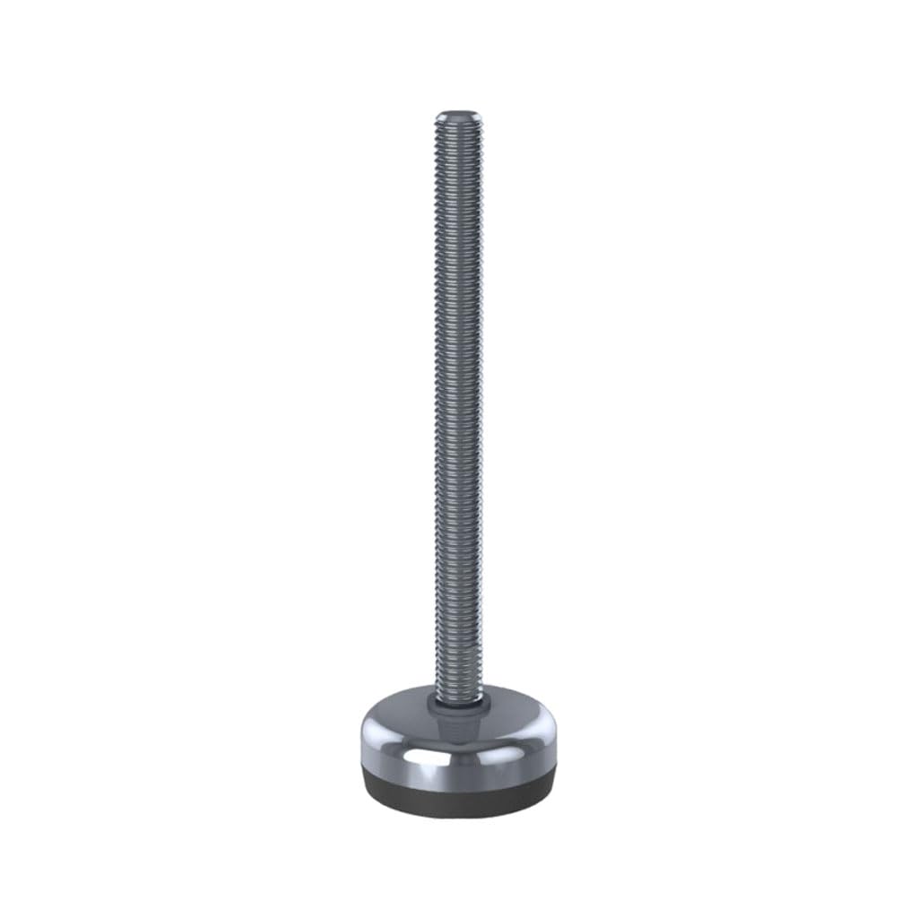 Pie de nivelación inoxidable 12x150x50mm base y almohadilla antivibración 400kg-Set de 4
