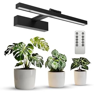 SANSI Grow Lights for Indoor Plants, 35W Wall Mounted Grow Light Full Spectrum, LED Plant Lights for Indoor Growing, High PPFD with 4-Level Dimmer, Auto On Off 4/8/12 Hrs Remote for Greenhou