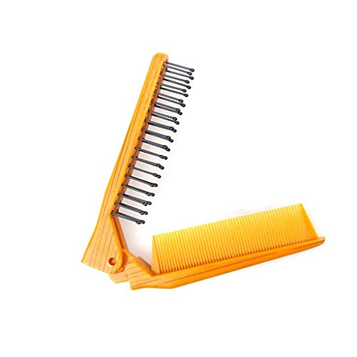 Louise Maelys Purse Comb Portable Travel Folding Hair Brush Compact Pocket Hair Comb Double Headed Anti-static Comb