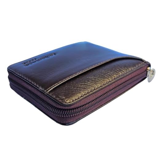 Carteira de couro masculina com ziper pequena porta cartões documentos Paulist LK