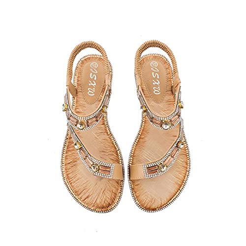 ls Ladies Shoes Cross Border Women Shoes ls Women Bohemia (Color : Blue Size : 8) (Black 7)4