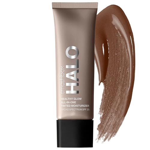 Smashbox Halo Healthy Glow Tinted Moisturizer with SPF 25 | 24-Hour Hydrating Skin Tint with Buildable Coverage and Dewy Finish | Hyaluronic Acid &amp; Niacinamide for Face