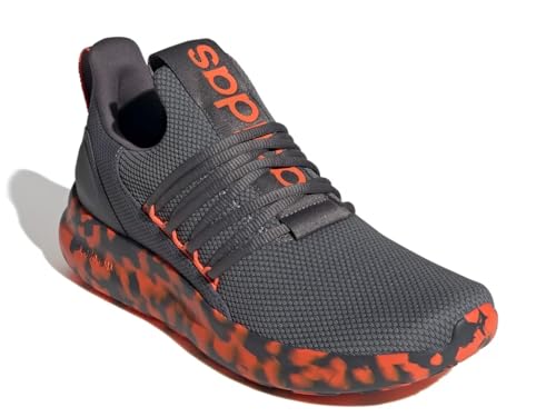 adidas Men's Lite Racer Adapt 7.0 Sneaker, Grey/Semi Impact Orange/Grey, 7.54