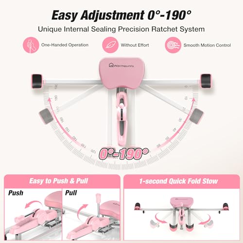 Split Machine, Leg Stretcher Split Machine for Flexibility, Adjustable 0-190° Leg Stretching Equipment Suitable for Ballet Yoga, Dance and Gymnastics, 330lb Capacity - Thumbnail 4
