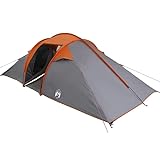 Carpa con marco de toldo gris y naranja – Carpa grande para exteriores 510 x 240 x 156 cm de tafetán de poliéster y fibra de vidrio – Ideal para jardín, camping y eventos