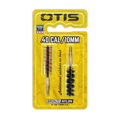 Otis Technology .40 Cal Bore Brush 2 Pack (Nylon & Bronze)